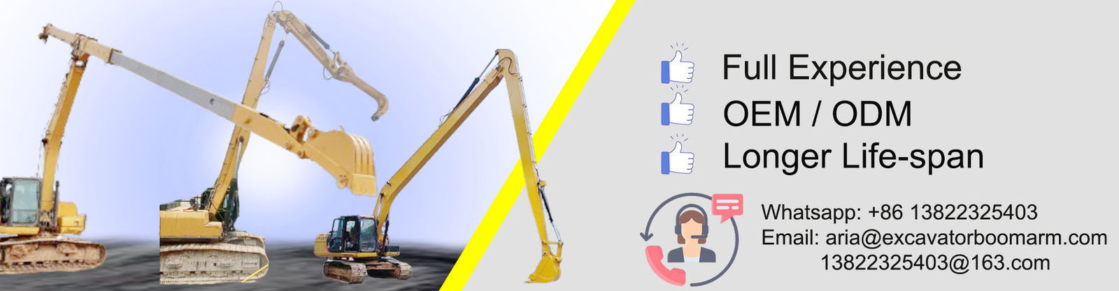 Braccio di Telescopic dell'escavatore
