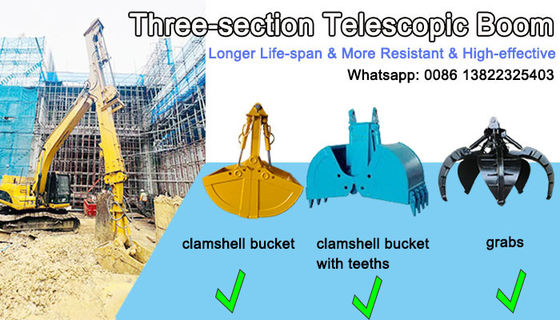 30m 35m Long Reach Clamshell Braccio telescopico per scavatori