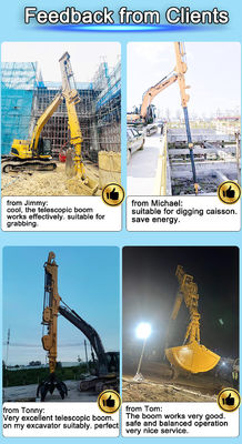 BS900E 3 sezione braccio telescopico lungo per gatti Hitachi Komatsu escavatori