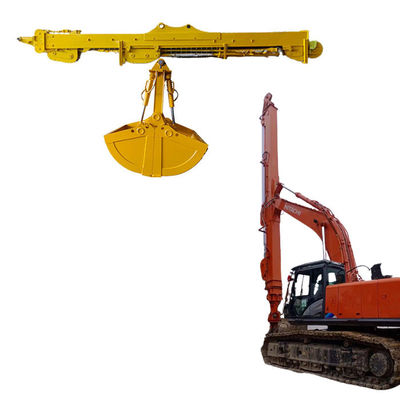 3 Sezioni Escavatore Telescopico Boom Dipper Arm con 0.4cbm a 2.5cbm secchio