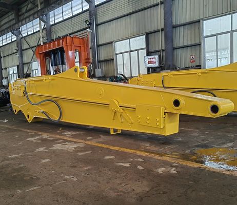 Boom telescopico per escavatore con secchio standard Hitachi Komatsu Giallo Rosso