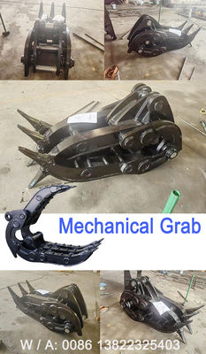 Longer Life Span Mechanical Stone Grapple per gatti HITACHI KOMATSU SANY