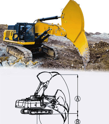 Braccio di scavo per potenza massima nei progetti di scavo roccioso