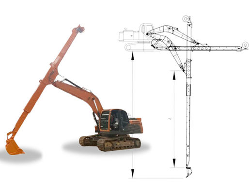 Escavatore braccio telescopico braccio telescopico con secchio standard per scavare