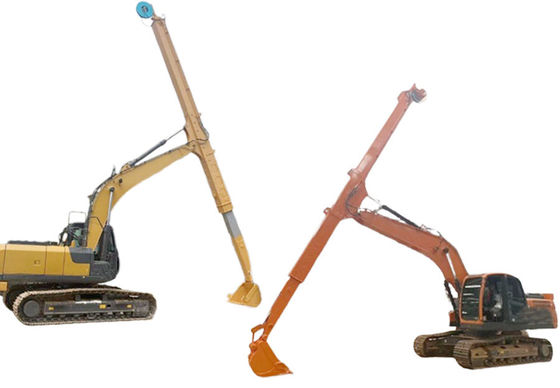 Escavatore a lungo raggio con braccio telescopico con secchio standard