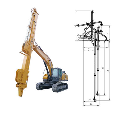 Telescopico escavatore Telescopico 25m 30m 32m Con Clamshell secchio per escavatore