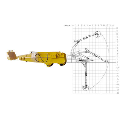 Braccio a gomma scorrevole per scavare più a fondo per gatti Hitachi Komatsu Kato