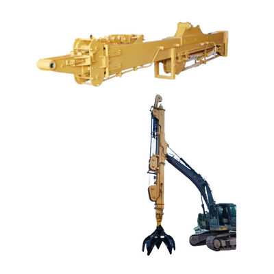 Armo telescopico dell'escavatore con secchio per scavare