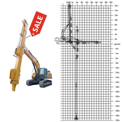 Escavatore con braccio telescopico da 25m 30m 32m, braccio telescopico per Cat 390