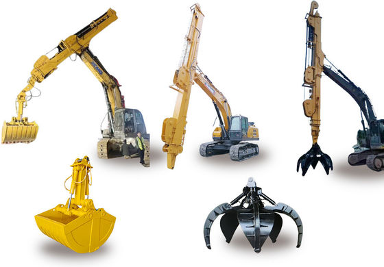 Escavatore telescopico con secchio per cat Volvo Hitachi