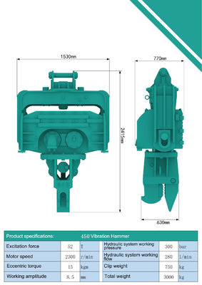 Escavatore Vibrazione Martello Escavatore Vibratore Pile Driver Per Hitachi