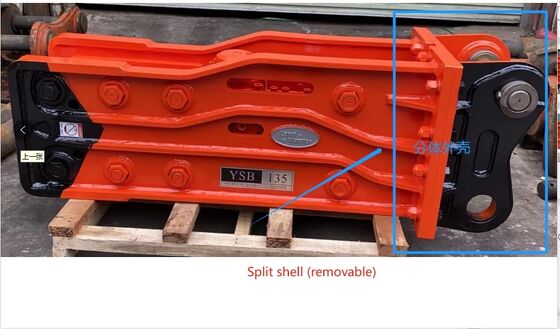 Martello demolitore idraulico per impieghi gravosi Potente strumento di demolizione per mini macchine edili da escavatori da 0,5-10 T